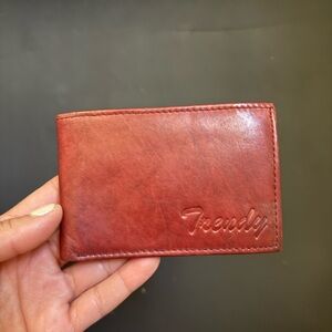 Trendy Boutique Rich Red Leather Card Holder